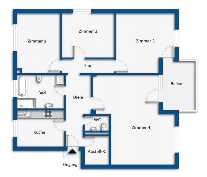 Grundriss - Wohnung