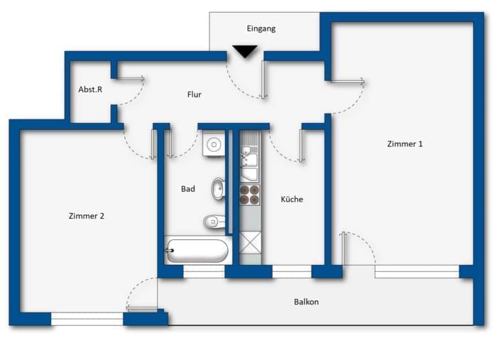 Grundriss - Wohnung